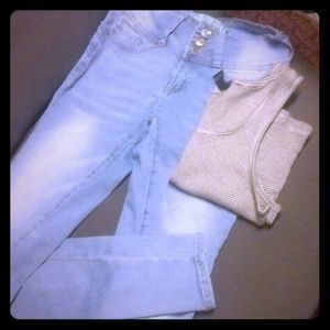 Light wash denim